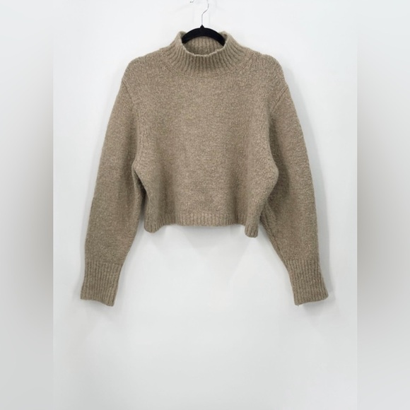 ZARA Alpaca/Wool Blend Mockneck Sweater - Picture 2 of 4